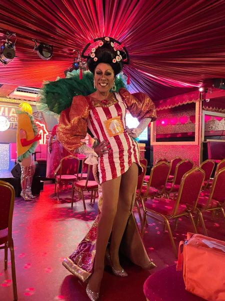 Drag Kostüm für Catherrine LeClerey für Werbung LIEFERANDO